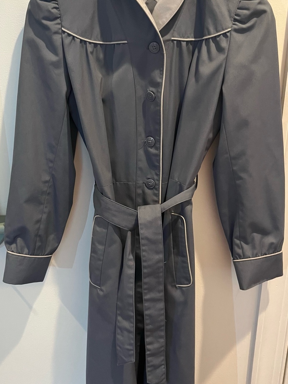J Gallery Trench Coat, Gray